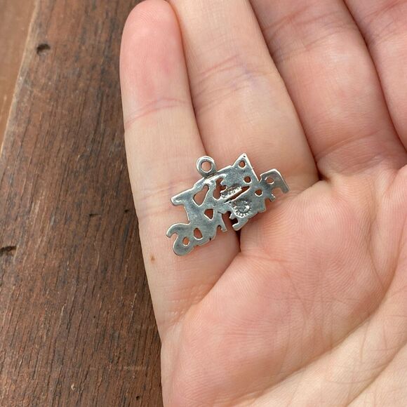 Vintage SJC 925 Sterling Silver "Best Friends" Friendship Pendant Bracelet Charm - Picture 2 of 3